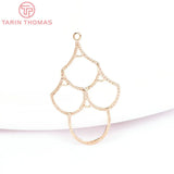 6PCS 20x34MM 24K Brass Geometry Charms Pendants DIY Jewelry Making