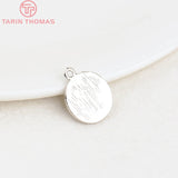 10PCS 11x13MM 24K Brass Round Letter Charms Pendants DIY Jewelry Findings