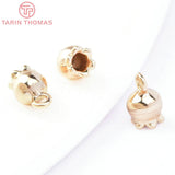 10PCS 4x6.5MM Brass Flower Charms Pendants for Jewelry Making
