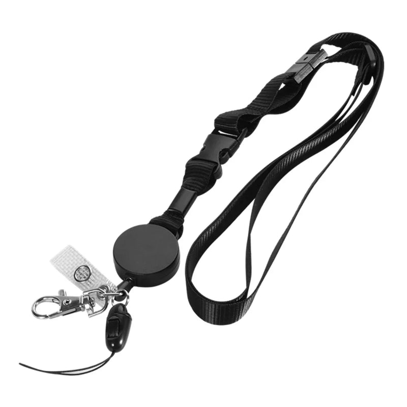 Retractable Rope Key Chain Adjustable Safety Buckle Easy to Pull Neck Key Ring