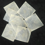 30Pcs Natural Mirror Shell Square Beads Charms Jewelry Accessories