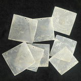30Pcs Natural Mirror Shell Square Beads Charms Jewelry Accessories