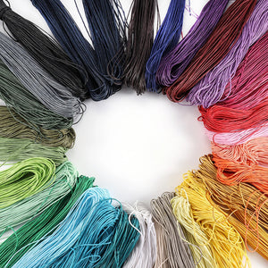 65m Polyester Multicolor Braided Rope Cord for Jewelry Making