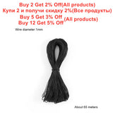 65m 1mm Polyester Braided Rope Bracelet Necklace Cord for DIY Jewelry Making