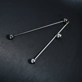 65mm Copper Ball Collar Clips Needle Brooch Pin Tie Clip Collar Clasp