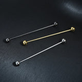 65mm Copper Ball Collar Clips Needle Brooch Pin Tie Clip Collar Clasp