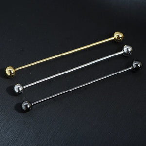 65mm Copper Ball Collar Clips Needle Brooch Pin Tie Clip Collar Clasp