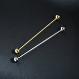 65mm Copper Ball Collar Clips Needle Brooch Pin Tie Clip Collar Clasp