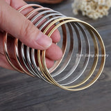 65mm Stainless Steel Rose Bangle for Women