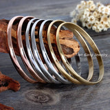 65mm Stainless Steel Rose Bangle for Women