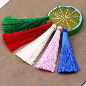 65mm Rayon Polyester Silk Tassels Earring Charms Chinese Knot Cotton Tassel