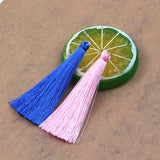65mm Rayon Polyester Silk Tassels Earring Charms Chinese Knot Cotton Tassel