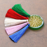 65mm Rayon Polyester Silk Tassels Earring Charms Chinese Knot Cotton Tassel