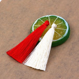 65mm Rayon Polyester Silk Tassels Earring Charms Chinese Knot Cotton Tassel