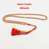 Resin Tasbih Islam RED Rosary Muslim bracelet Eid prayer beads