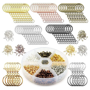 660Pcs Keychain Rings for Crafts w/ Lobster Clasp, Screw Eye Pins Hooks