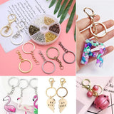 660Pcs Keychain Rings for Crafts w/ Lobster Clasp, Screw Eye Pins Hooks