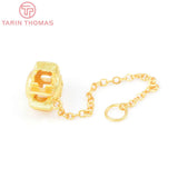 2PCS 10x11MM 24K Brass Sun Chain Charms Pendants for DIY Jewelry Making