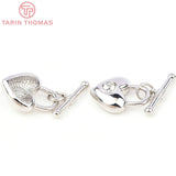4 Sets 12x16MM Brass Bracelet Toggle Clasps DIY Jewelry Findings