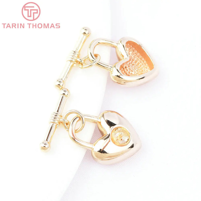 4 Sets 12x16MM Brass Bracelet Toggle Clasps DIY Jewelry Findings