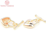 4 Sets 12x16MM Brass Bracelet Toggle Clasps DIY Jewelry Findings
