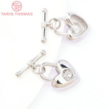 4 Sets 12x16MM Brass Bracelet Toggle Clasps DIY Jewelry Findings