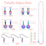 66Pcs Colorful Alloy Bails Charms Pendant DIY Jewelry Making