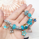 66pcs Charms Bracelet Making Kit, DIY Jewelry Beads Pendants Necklace