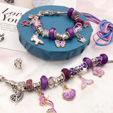 66pcs Charms Bracelet Making Kit, DIY Jewelry Beads Pendants Necklace