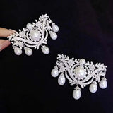 Women's High CZ-inlaid Pearl Bracelet Buckle