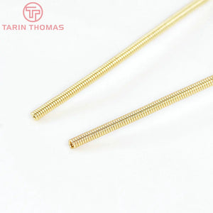 6PCS 21.5CM 24K Brass Memory Spring Jewelry Findings