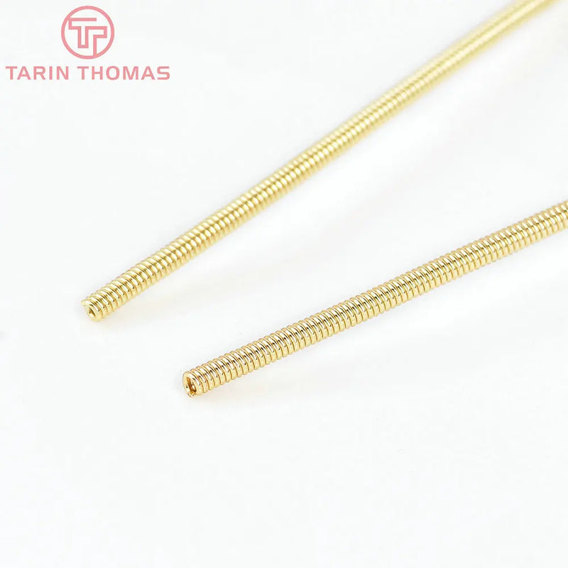 6PCS 21.5CM 24K Brass Memory Spring Jewelry Findings