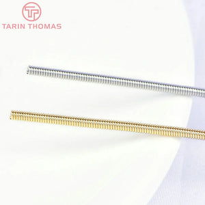 6PCS 21.5CM 24K Brass Memory Spring Jewelry Findings