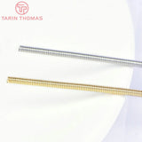 6PCS 21.5CM 24K Brass Memory Spring Jewelry Findings