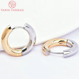 2PCS 20MM 22MM Bicolor Stainless Steel Round Earrings Hoop DIY Jewelry Making