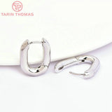 Platinum Brass Oval Earrings Hoop DIY High Jewelry Findings