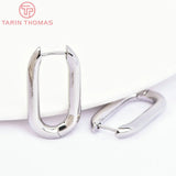 Platinum Brass Oval Earrings Hoop DIY High Jewelry Findings