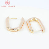 Platinum Brass Oval Earrings Hoop DIY High Jewelry Findings