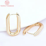 Platinum Brass Oval Earrings Hoop DIY High Jewelry Findings