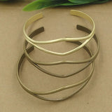 68mm Cuff Bracelet Settings Blank Bases Metal Bangle Findings DIY Making
