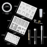 68pcs DIY Silicone Molds for Resin Jewelry Casting