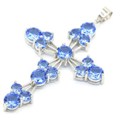 Violet Tanzanite Pink Kunzite Silver Pendant
