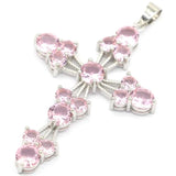 Violet Tanzanite Pink Kunzite Silver Pendant