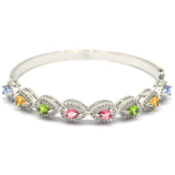 20g Tanzanite Citrine Peridot Tourmaline CZ Silver Bangle
