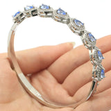 20g Tanzanite Citrine Peridot Tourmaline CZ Silver Bangle