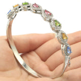 20g Tanzanite Citrine Peridot Tourmaline CZ Silver Bangle