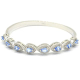 20g Tanzanite Citrine Peridot Tourmaline CZ Silver Bangle