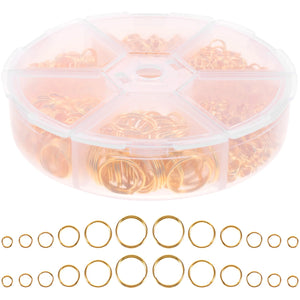 690 Pcs Split Ring Necklace Jump Ring Iron Multipurpose Jump Ring