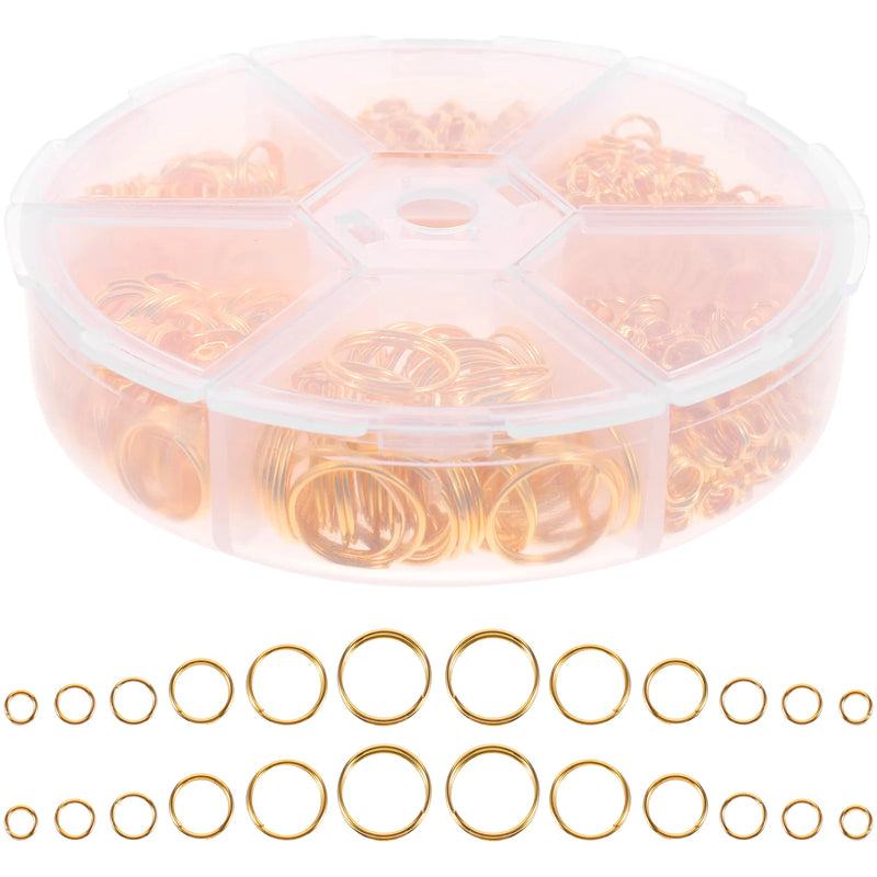 690 Pcs Split Ring Necklace Jump Ring Iron Multipurpose Jump Ring
