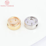 6PCS 10x4MM Brass Smiling Face Beads DIY Jewelry Accessories